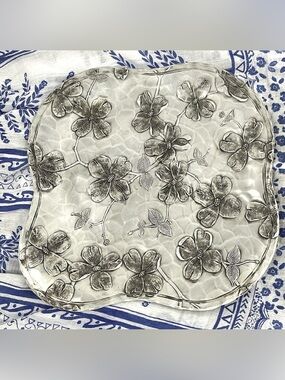 Wendell August Forge Handmade Hammered Aluminum Dogwood platter tray boho